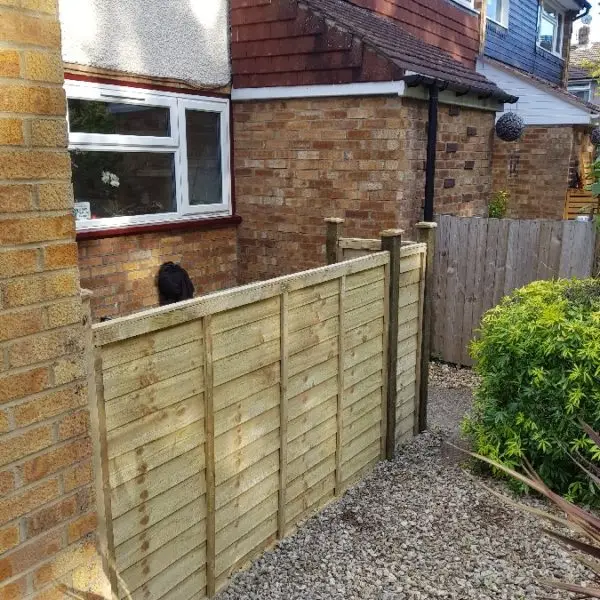 Fencing around bin storage area