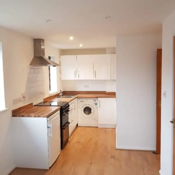 painting exulting kitchen cupboard units & new laminate flooring